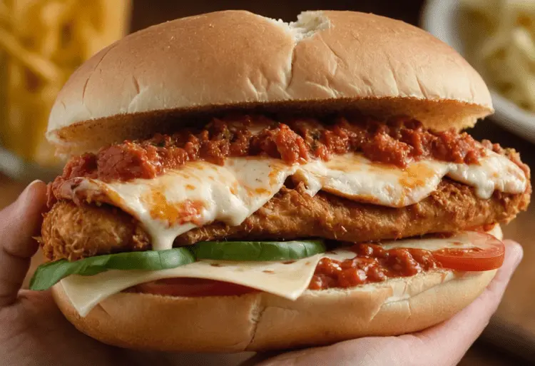 Chicken Parm Sandwich | Crispy, Cheesy, & Easy 3 chicken parmesan sandwich