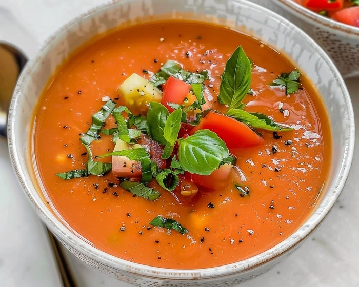 Chilled tomato soup recipe at home