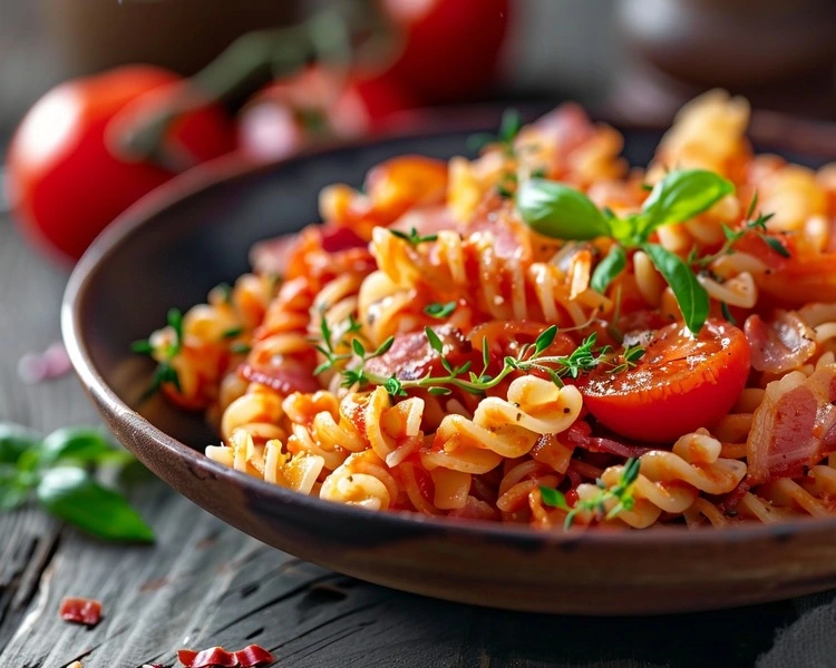 One-Pot Tomato Bacon Pasta