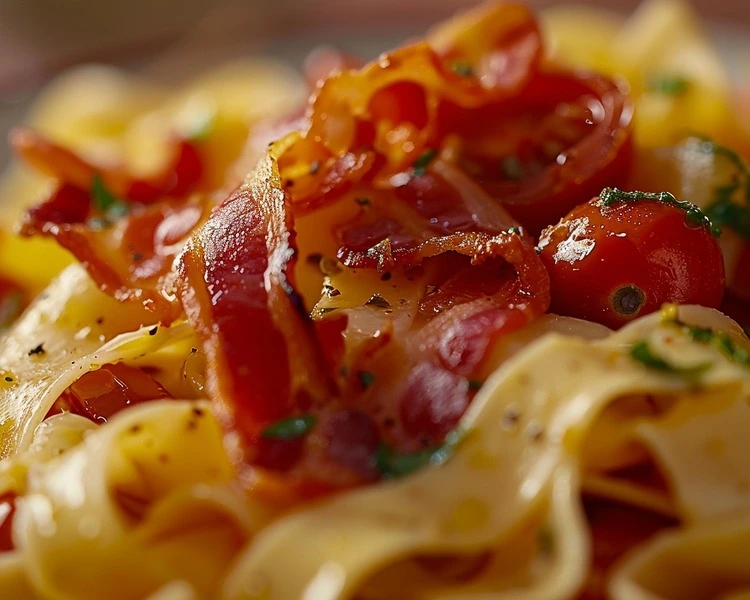 Quick Tomato Bacon Pasta recipe