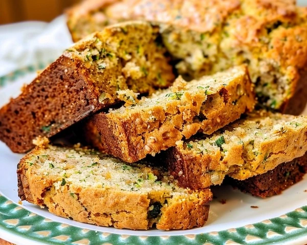 zucchini loaf of a plate