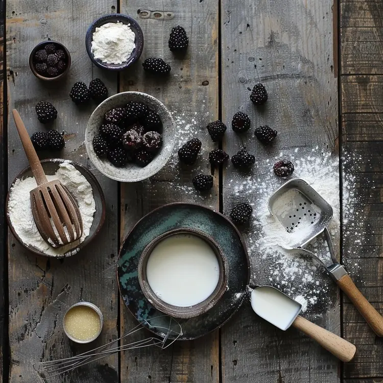 Fresh blackberry cobbler recipe ingredients