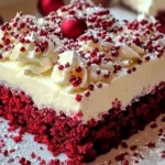 Festive Red Velvet Poke Cake