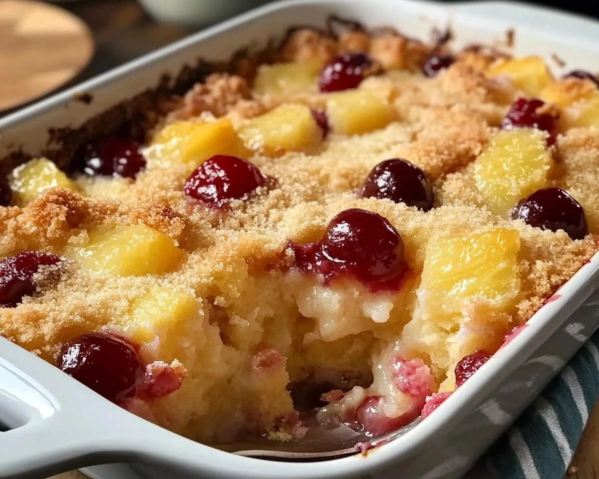 Easy Cherry Pineapple Dump Cake Recipe