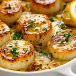 Garlic Butter Baked Scallops