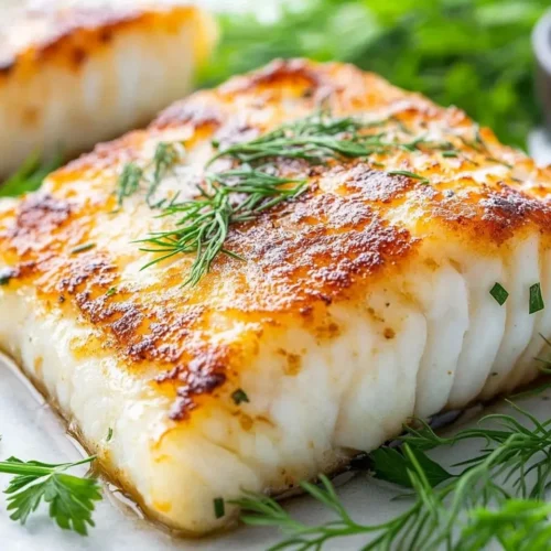 Golden Seared Cod Recipe with Herb Butter Sauce 5 Golden Seared Cod Fillets