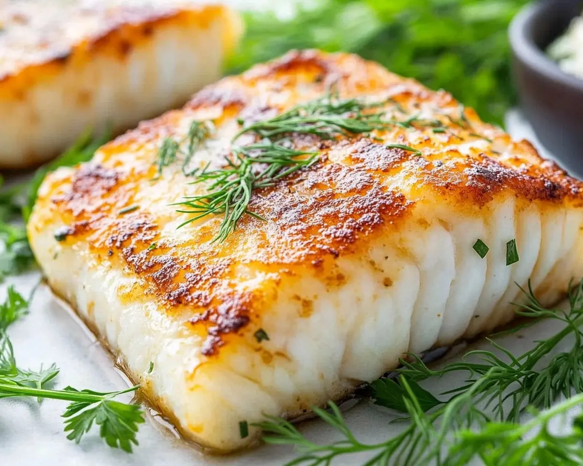 Golden Seared Cod Fillets