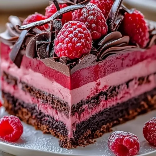 Heavenly Raspberry Chocolate Mousse Cake 5 Finished Heavenly Raspberry Chocolate Mousse Cake