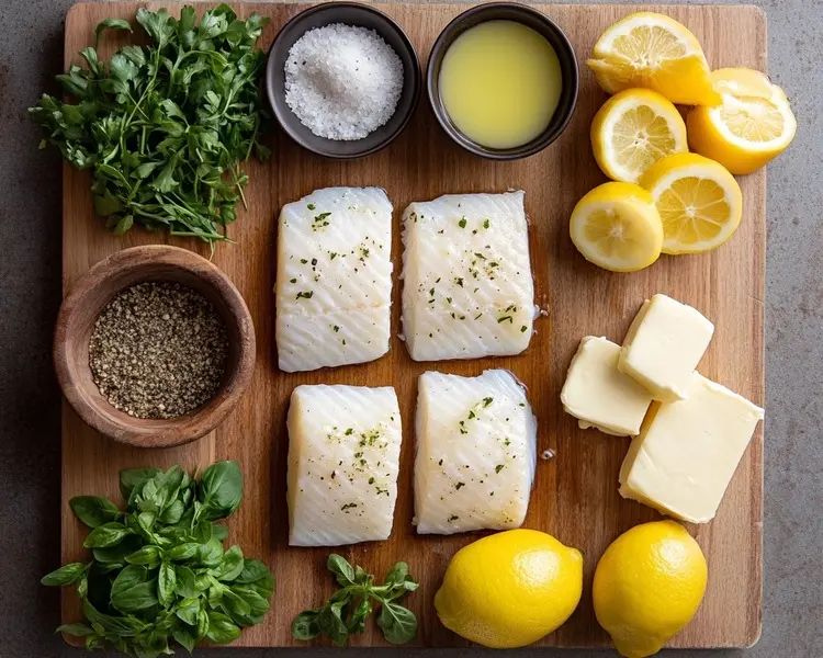 Ingredients for Golden Seared Cod Recipe