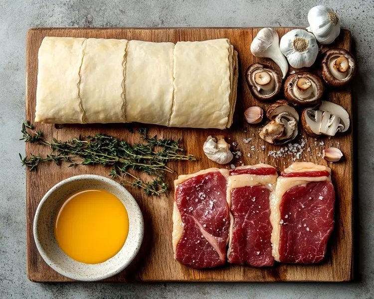 Ingredients for Mini Beef Wellington