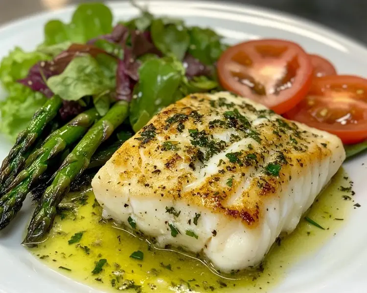 Plated Cod with Side Dish