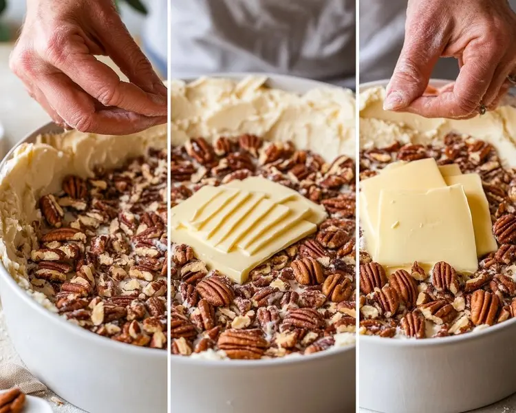 Step-by-Step Process to bake pecan dessert cake