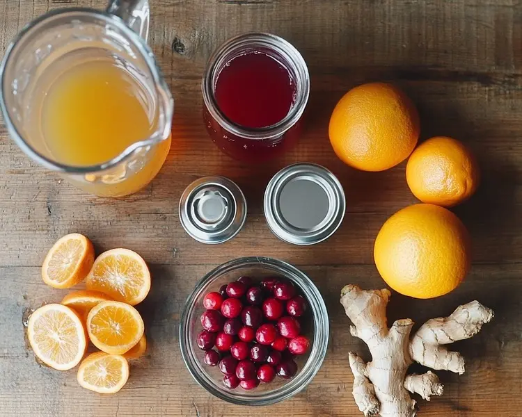 all the ingredients used in the mocktail