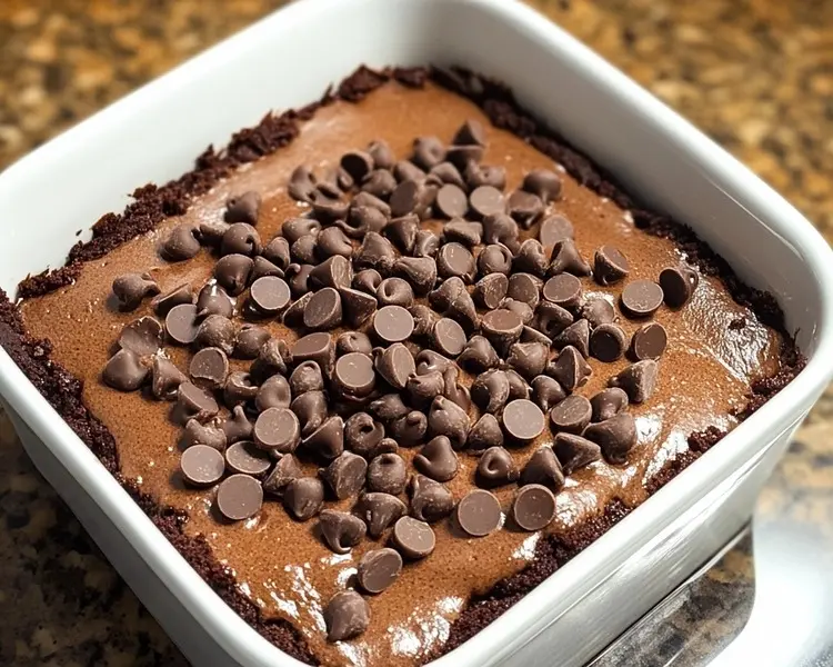 chocolate cake with pudding