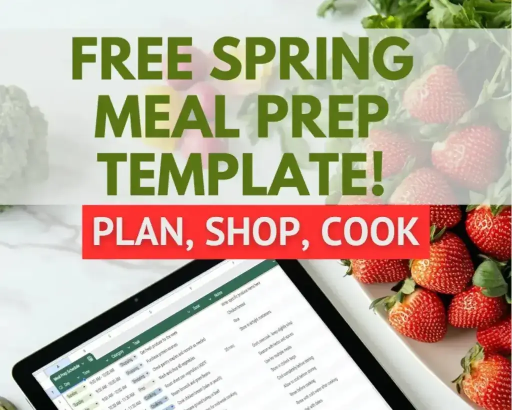 Free Spring Meal Prep Template