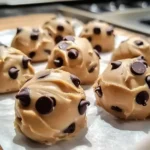 Frozen Greek Yogurt Peanut Butter Bites with Chocolate Chips