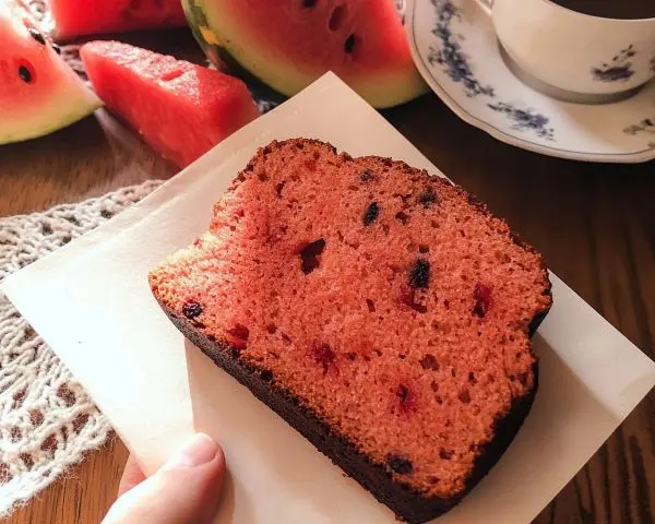 Watermelon Bread in a table