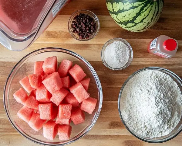 ingredients for Watermelon Bread
