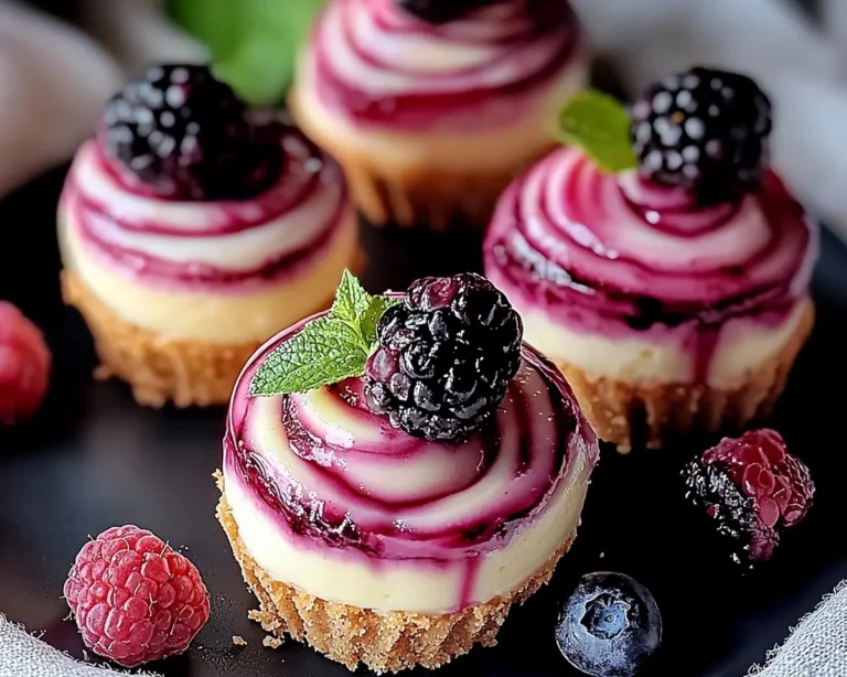 Berry Swirl Cheesecake Bites