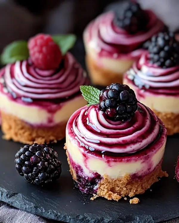 Berry Swirl Cheesecake Bites 4 Berry Swirl Cheesecake Bites recipe