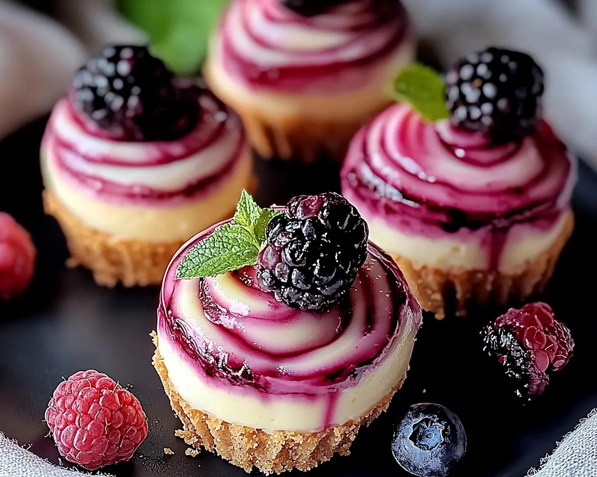 Berry Swirl Cheesecake Bites
